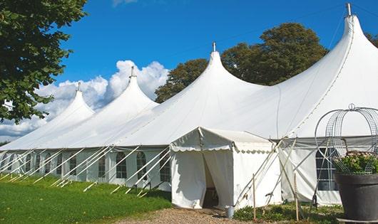 high-quality portable toilets stationed at a wedding, meeting the needs of guests throughout the outdoor reception in Granger WA